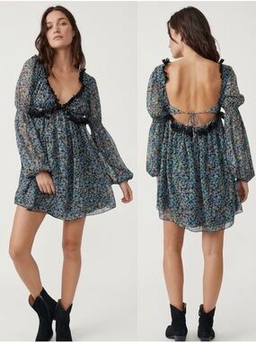 free people dear you mini dress Free People Dear You Mini Dress in Orange Combo